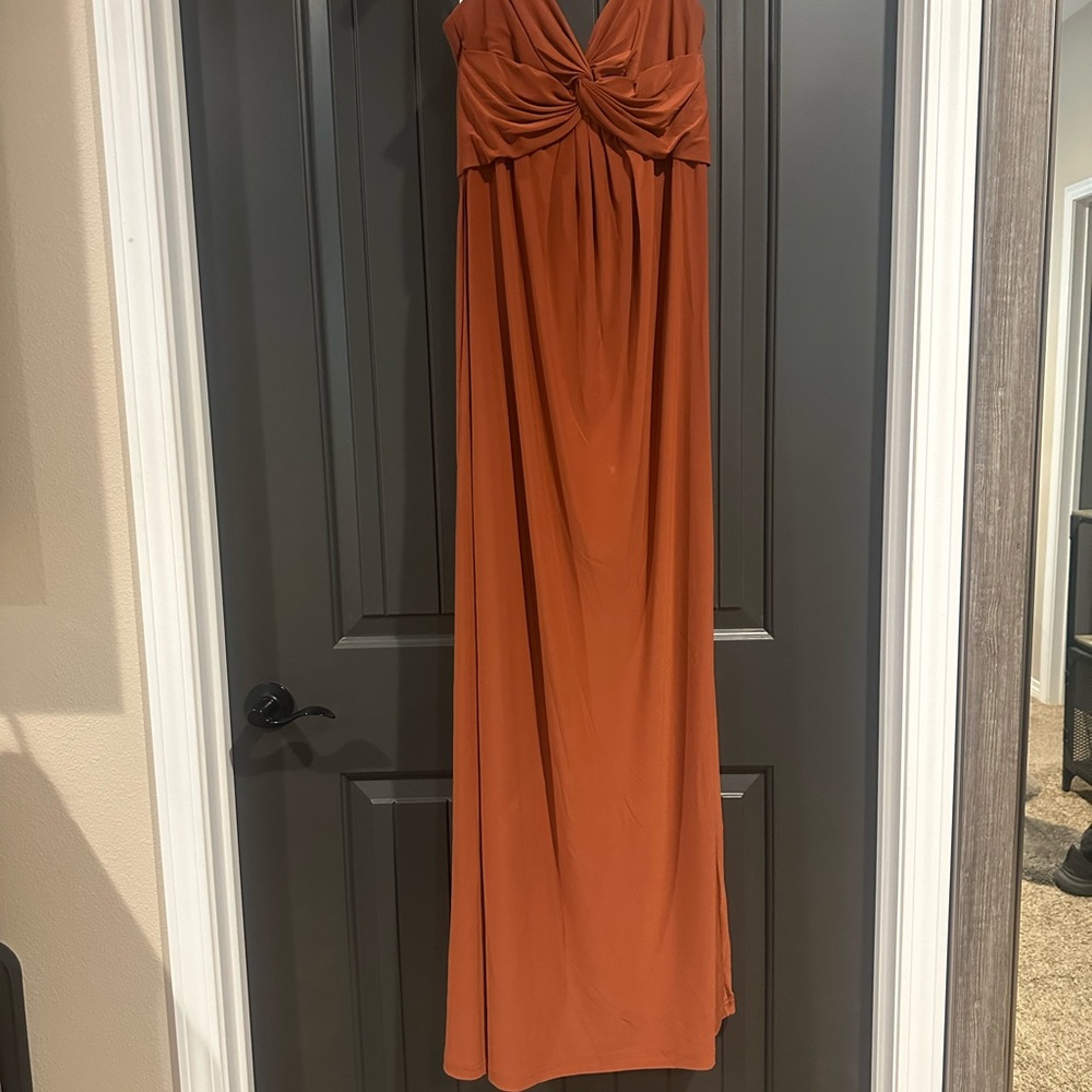 David's Bridal *CINNAMON* Bridesmaids Dress. Size 8.